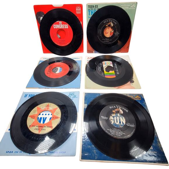 Junk Lot of 20 Vinyl Records 45 rpm 2 8 Tracks Variety Mixed Media Artists Music - Picture 14 of 16